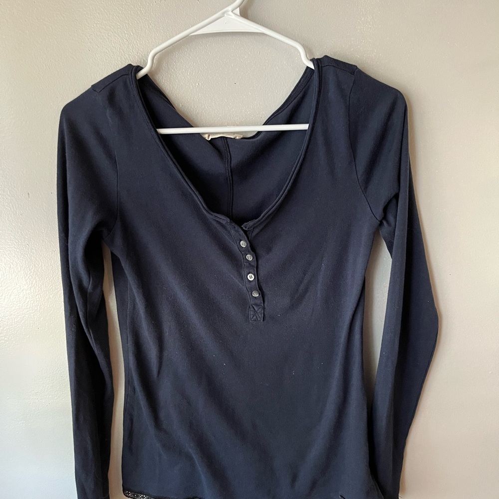 Hollister Navy Long Sleeve